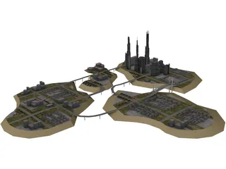 City Island 3D Model preview