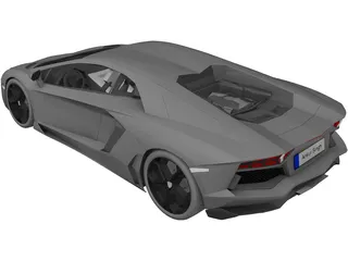 Lamborghini Aventador 3D Model preview