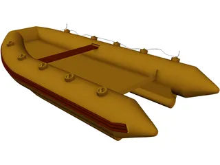 Zodiac Boat 3D Model preview