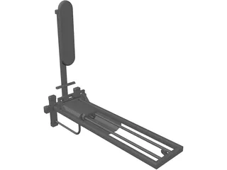 Cable Seated Low Row 3D Model preview