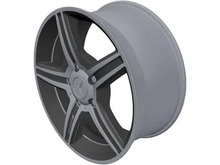 Mercedes-Benz AMG Alloy Wheel 3D Model preview