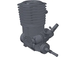 Force .38CNC Nitro Engine 3D Model preview