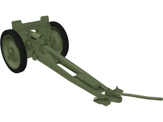M1927 76,2-mm Regimental Gun 3D Model preview