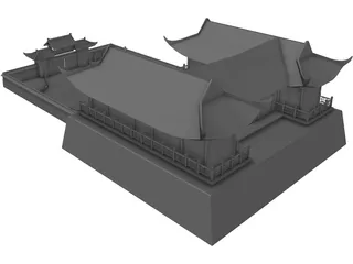 Asian Palace 3D Model preview