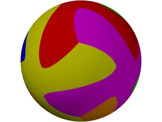 Soccer Ball Brazuca 3D Model preview