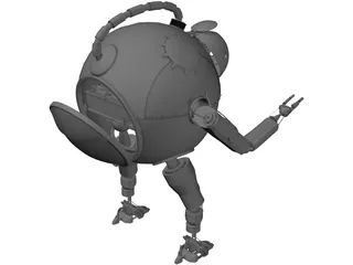 Round Robot 3D Model preview