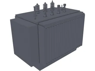 ABB 1000KVA Transformer 3D Model preview