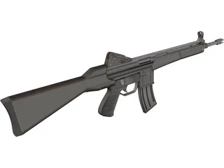 Stoner Rifle 3D Model preview