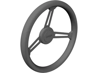MOMO Steering Wheel 3D Model preview