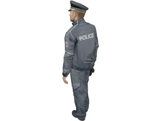 Policeman 3D Model preview