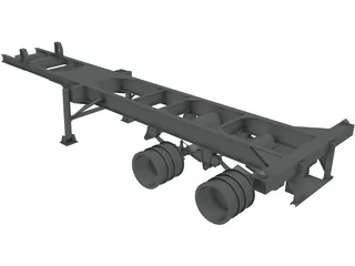 Trailer 18 Wheeler 3D Model preview