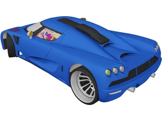 Koenigsegg CC (2008) 3D Model preview