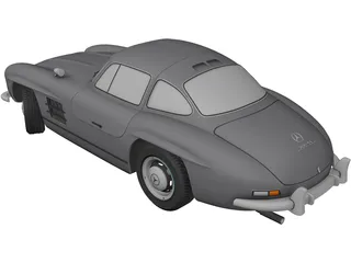Mercedes-Benz 300SL Gullwing 3D Model preview