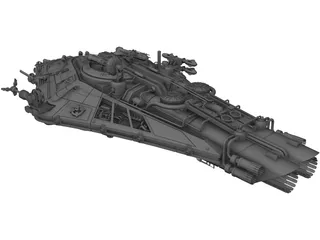 Spaceship 3D Model preview