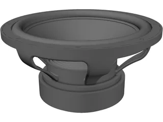 Subwoofer Bass Driver 12 inch 3D Model preview