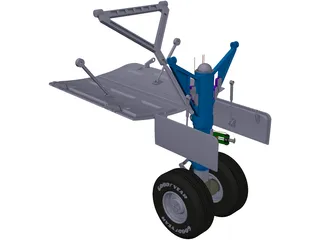 Nose Landing Gear 3D Model preview