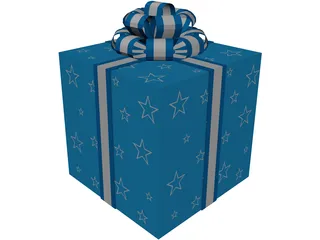 Christmas Present Box 3D Model preview