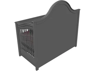 Baby Bed 3D Model preview