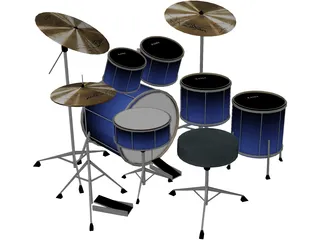 Kama Custom Drumkit 3D Model preview