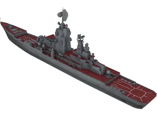 Kirov Russian Kreiser 3D Model preview