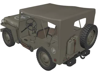 Jeep Willys 3D Model preview
