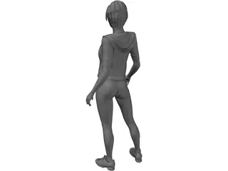Girl Beauty 3D Model preview