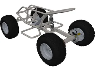 Mini ATV Chassis 3D Model preview