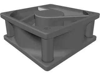 Axial Flow Fan 3D Model preview