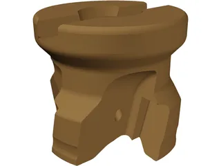 Aluminum Face Mill 3D Model preview