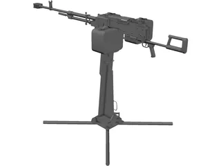 Kord Machine Gun 6P50-3 3D Model preview