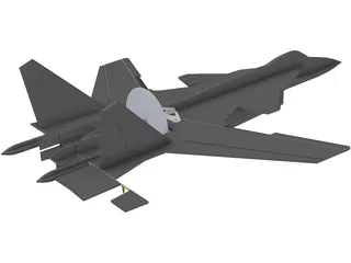 SU-47 Berkut Foam Electric RC 3D Model preview