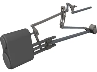 Steam Engine Walschaert Gear 3D Model preview