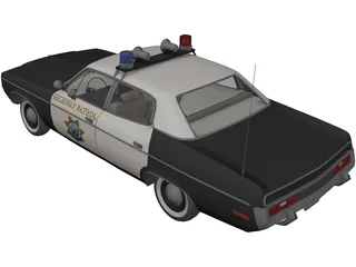 AMC Matador Highway Patrol Car 3D Model preview
