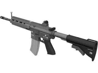 HK 416D 3D Model preview