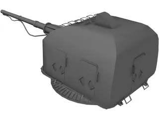 A-190E Naval Gun 100-mm 3D Model preview