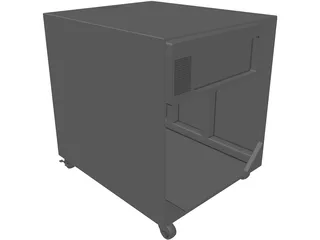 Audio/Server Rack with 4U Instrument 19-inch 3D Model preview