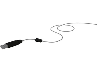 USB Cable 3D Model preview