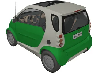 Smart Fortwo 3D Model preview