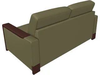 Classic Couch 3D Model preview