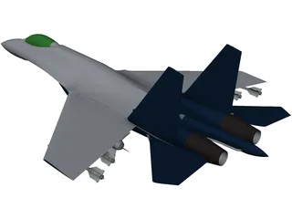Sukhoi Su-27 Flanker 3D Model preview