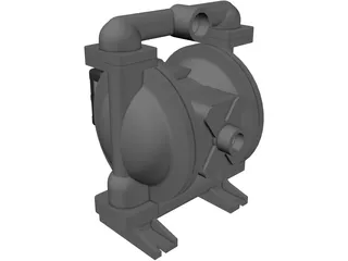 Double Diaphragm Pump 3D Model preview