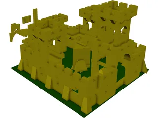 Lego Castle 3D Model preview