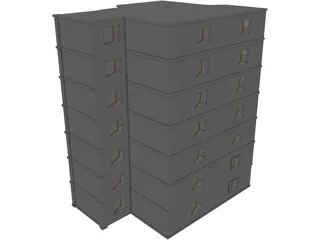 Hospital Building 3D Model preview