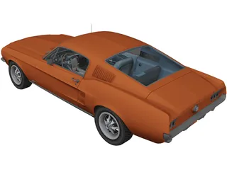 Ford Mustang Shelby GT500 3D Model preview