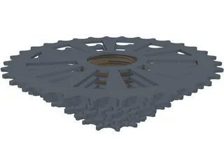 MTB Cassette 9-Speed 11-32t 3D Model preview