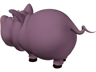 Pig Toy 3D Model preview
