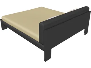 Brooks Bed 3D Model preview