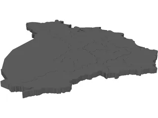 Ecuador 3D Map 3D Model preview