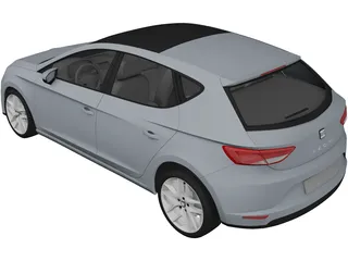 Seat Leon (2013) 3D Model preview