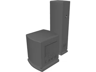 Speakers 3D Model preview